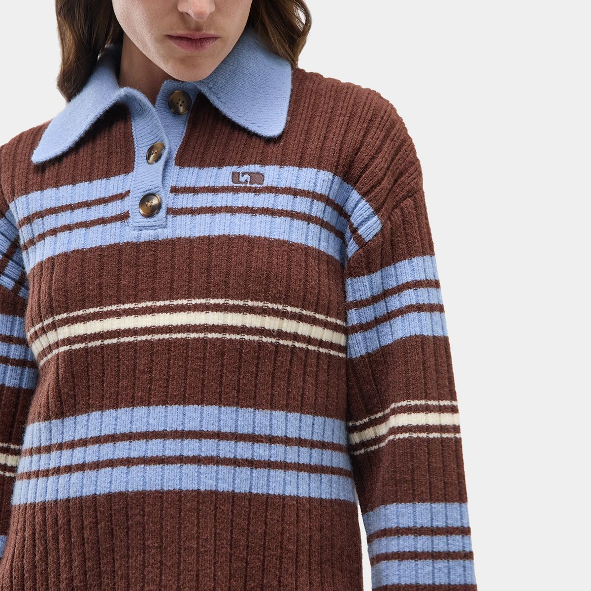 LAAGAM - Chaleco Rayas Mujer Laagam