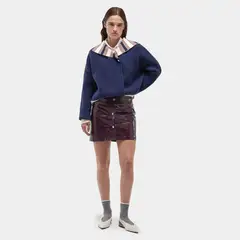 LAAGAM - Chaleco Cuello Rayas Mujer