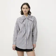 DIXIE - Blusa Rayas Lazo Algodón Mujer