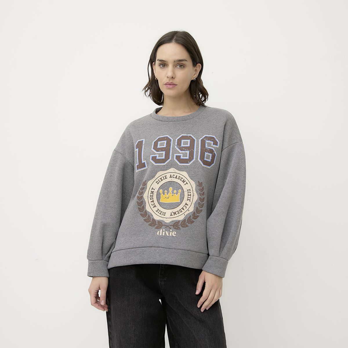 DIXIE - Polerón Estampado Algodón Mujer Dixie