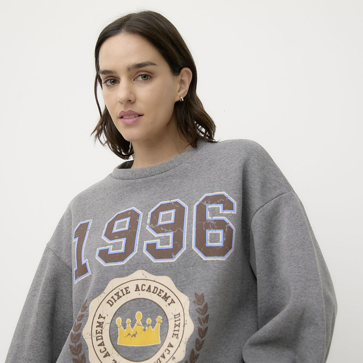 DIXIE - Polerón Estampado Algodón Mujer Dixie