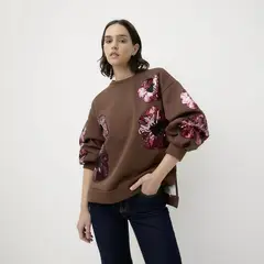 DIXIE - Polerón Estampado Algodón Mujer