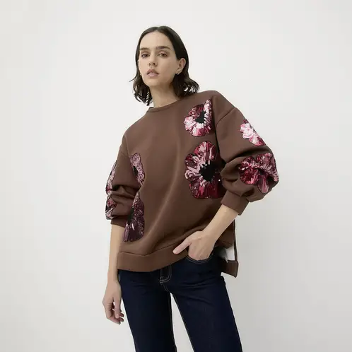 DIXIE - Polerón Estampado Algodón Mujer