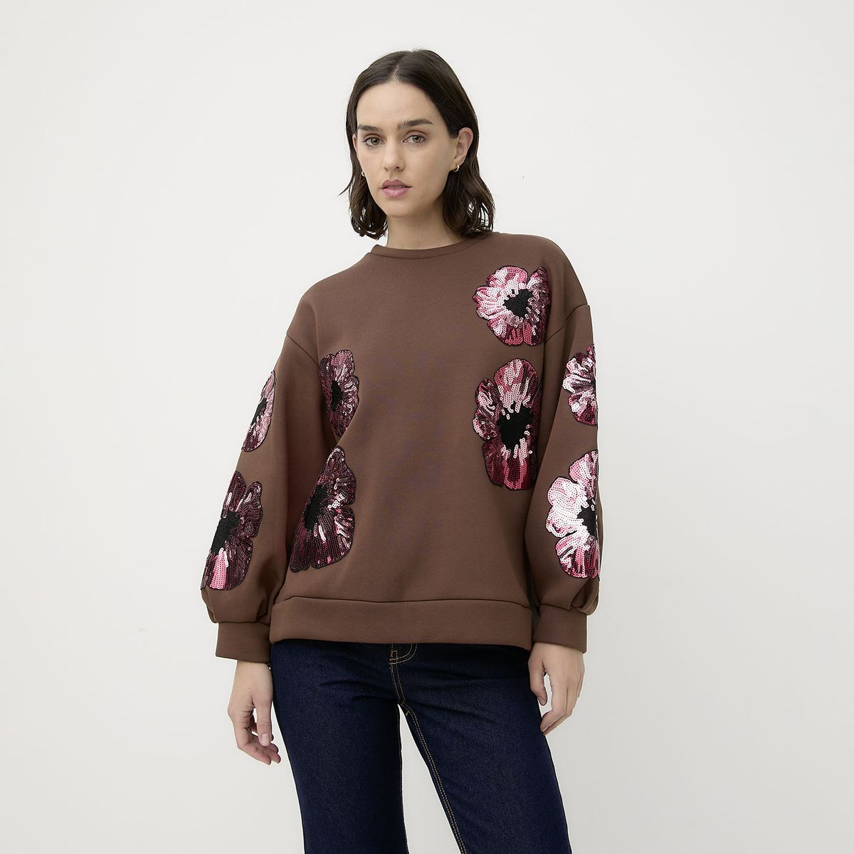 DIXIE - Polerón Estampado Algodón Mujer Dixie