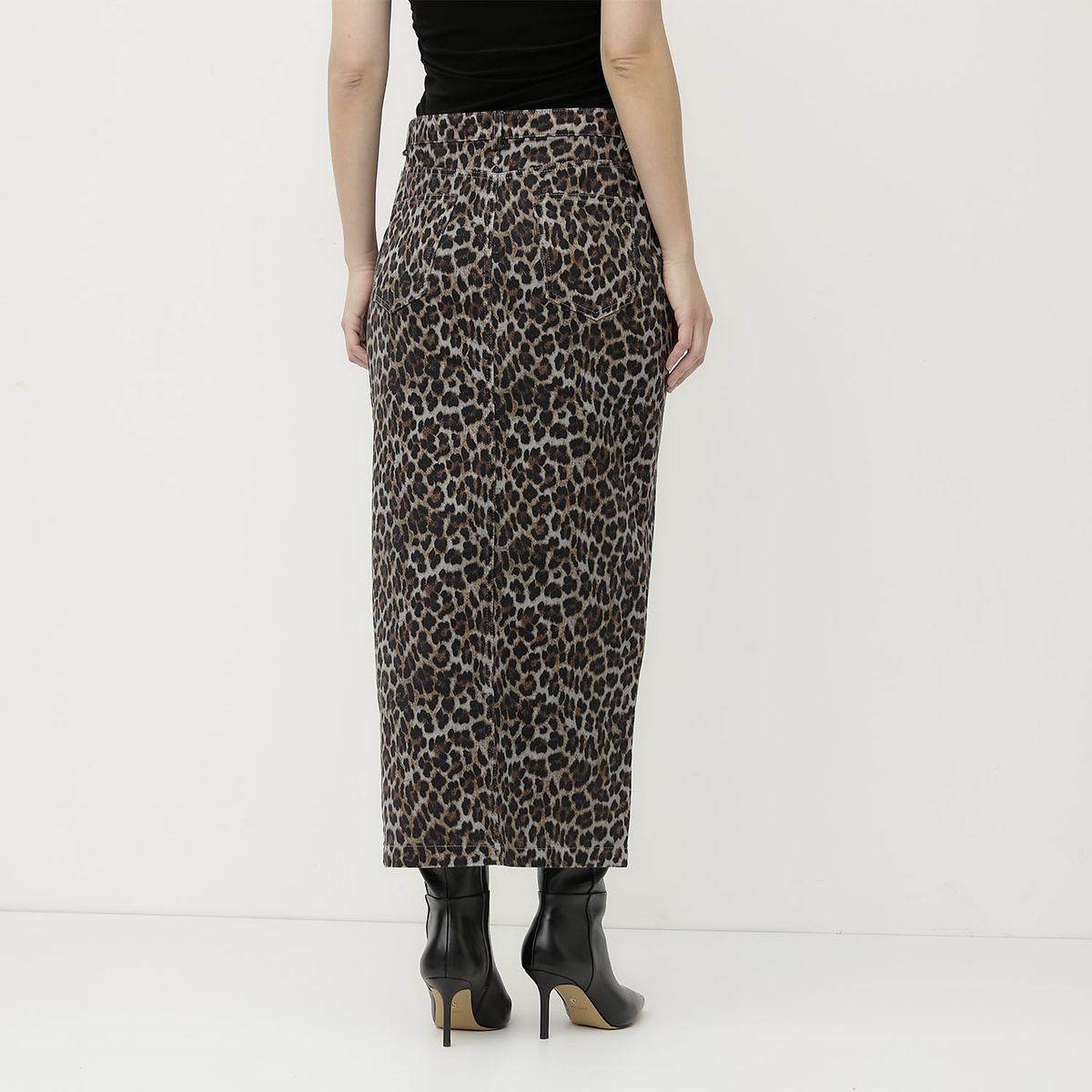 DIXIE - Falda Larga Animal Print Algodón Mujer Dixie