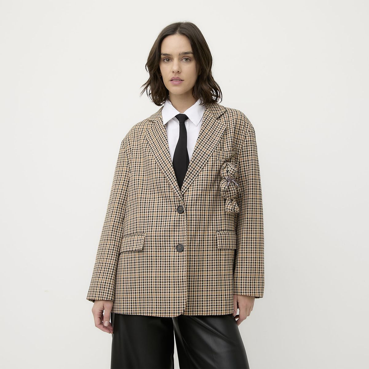 DIXIE - Blazer Cuadros 100% Lana Mujer Dixie