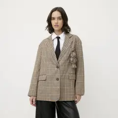 DIXIE - Blazer Cuadros 100% Lana Mujer