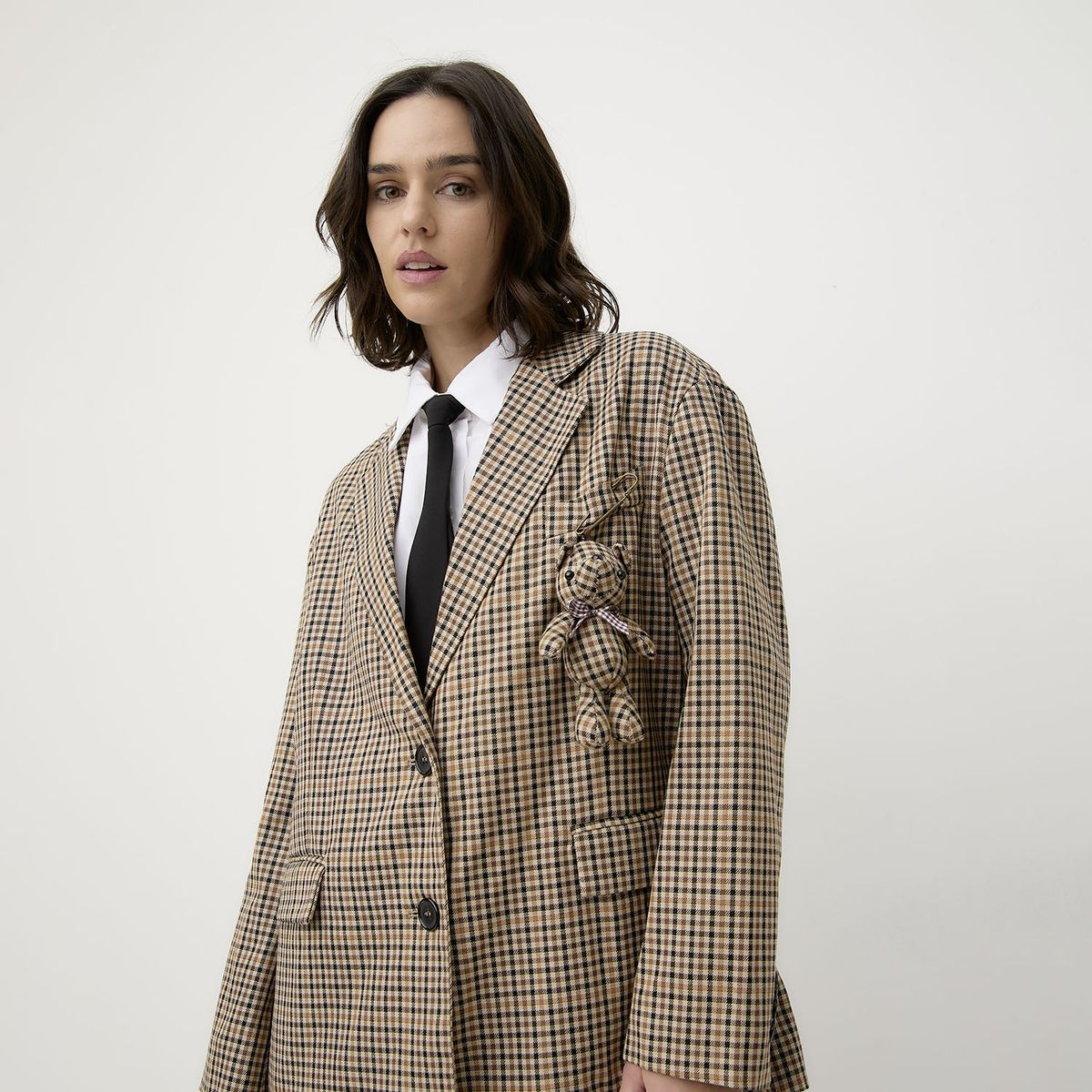 DIXIE - Blazer Cuadros 100% Lana Mujer Dixie