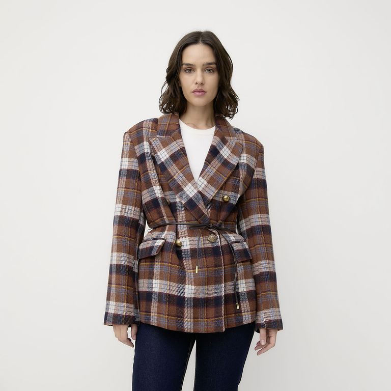 Blazer Cuadros Mujer