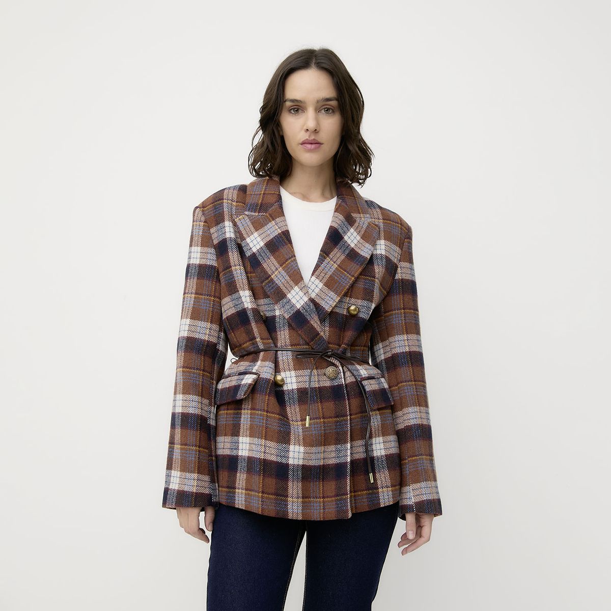 DIXIE - Blazer Cuadros Mujer Dixie