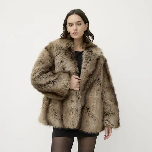 DIXIE - Abrigo Peludo Mujer