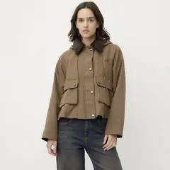 DIXIE - Chaqueta Algodón Cuello Terciopelo Mujer
