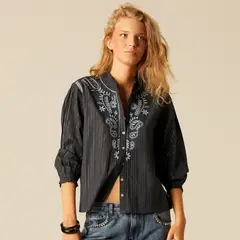 NICOLI - Blusa Raya Lurex Bordada Mujer