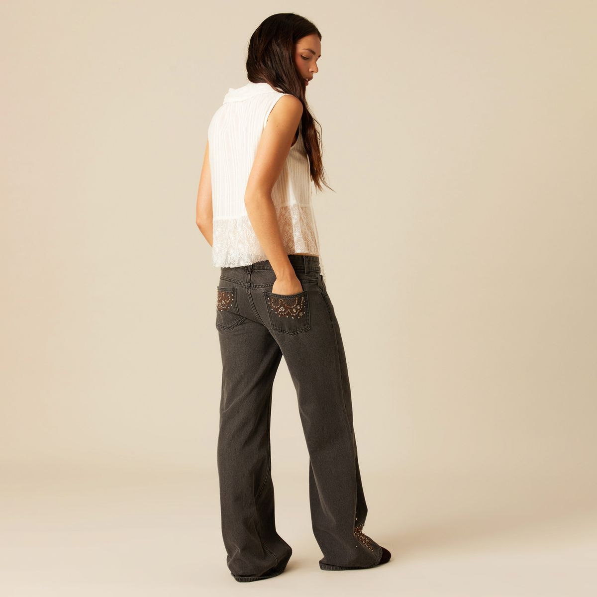 NICOLI - Top Encaje Mujer Nicoli