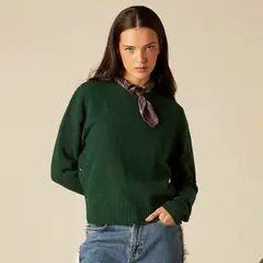 NICOLI - Sweater Estrellas 100% Lana Mujer