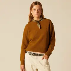 NICOLI - Sweater Botones 100% Lana Mujer