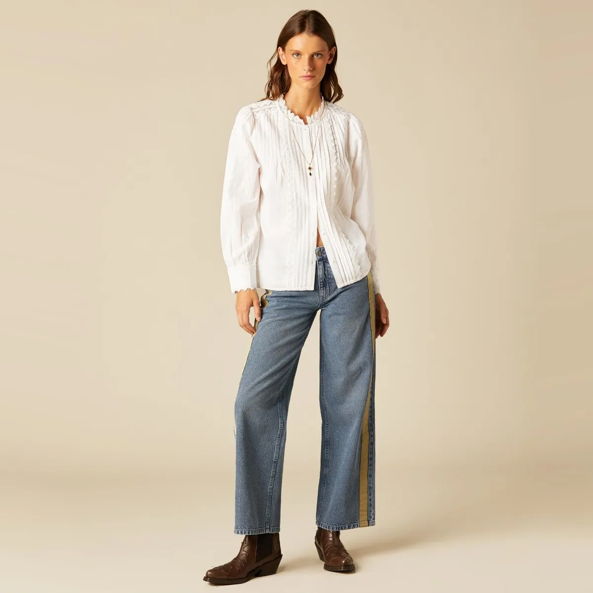 NICOLI - Jeans Wide Leg Mujer Nicoli