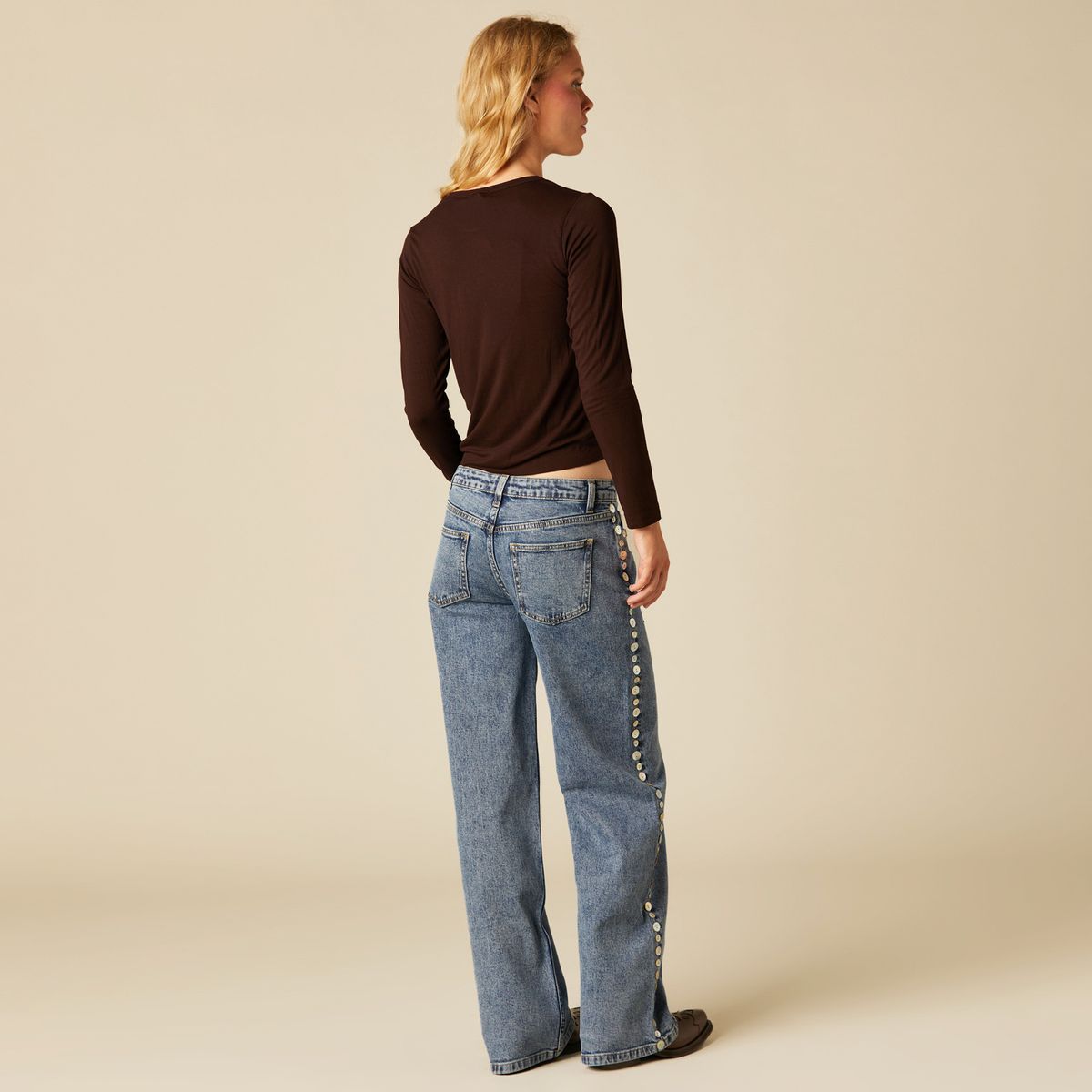 NICOLI - Jeans Wide Leg Mujer Nicoli