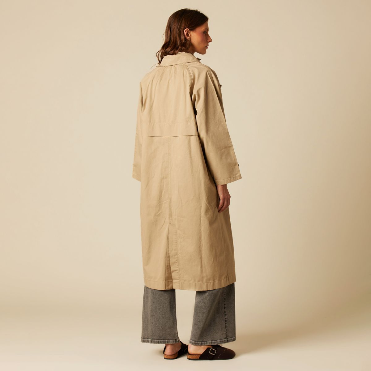 NICOLI - Trench Sarga Mujer Nicoli