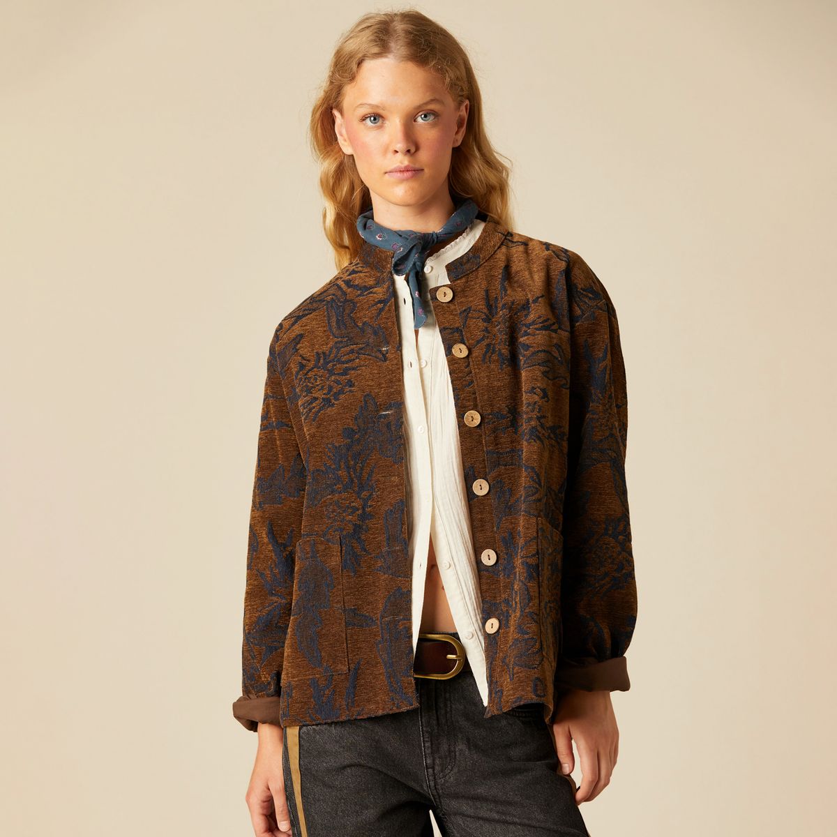 NICOLI - Chaqueta Jacquard  Mujer Nicoli