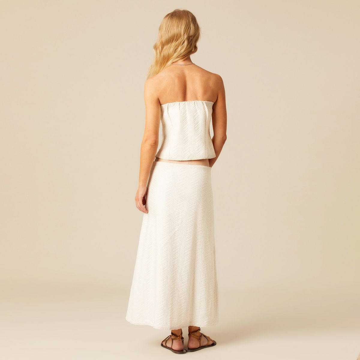 NICOLI - Falda Midi Zigzag Mujer Nicoli