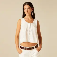 NICOLI - Top Detalle Encaje Mujer