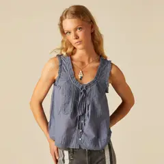 NICOLI - Top Detalle Encaje Mujer