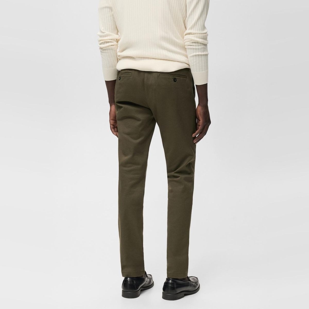 MANGO MAN - Pantalón Barna Slim Fit Chino Sarga Hombre Mango Man