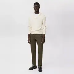 MANGO MAN - Pantalón Barna Slim Fit Chino Sarga Hombre