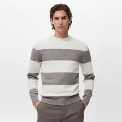 MANGO MAN - Sweater Rayas Mezcla Lana Hombre