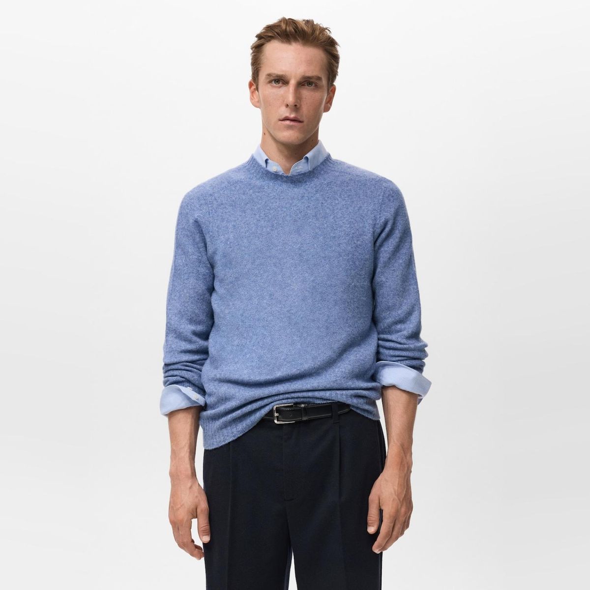 MANGO MAN - Sweater Punto Mezcla Lana Hombre Mango Man