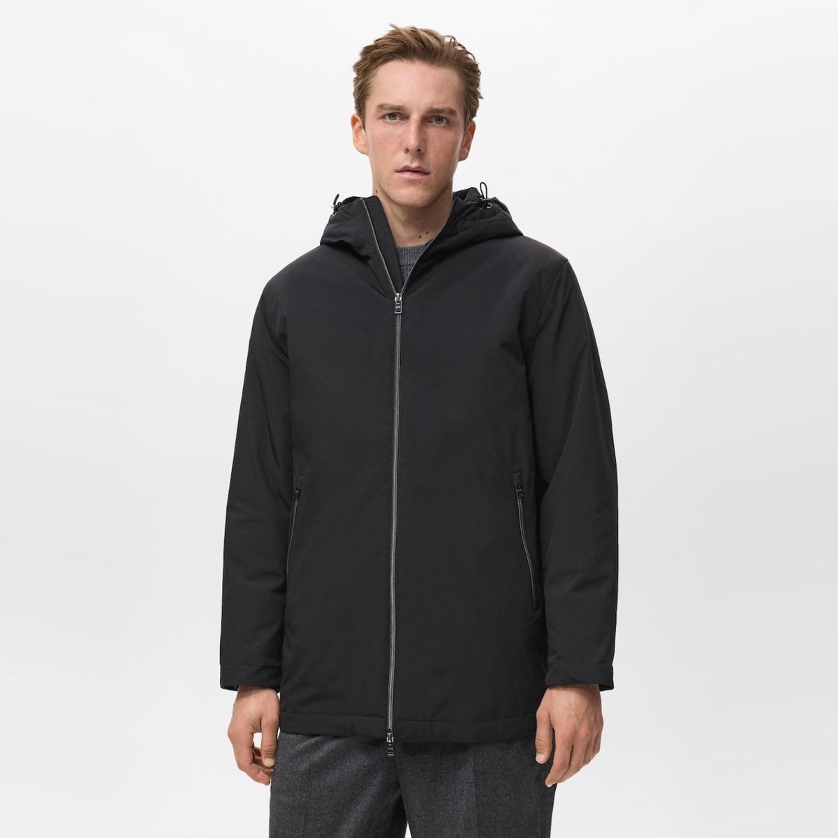 MANGO MAN - Parka Capucha Water Repellent Hombre Mango Man