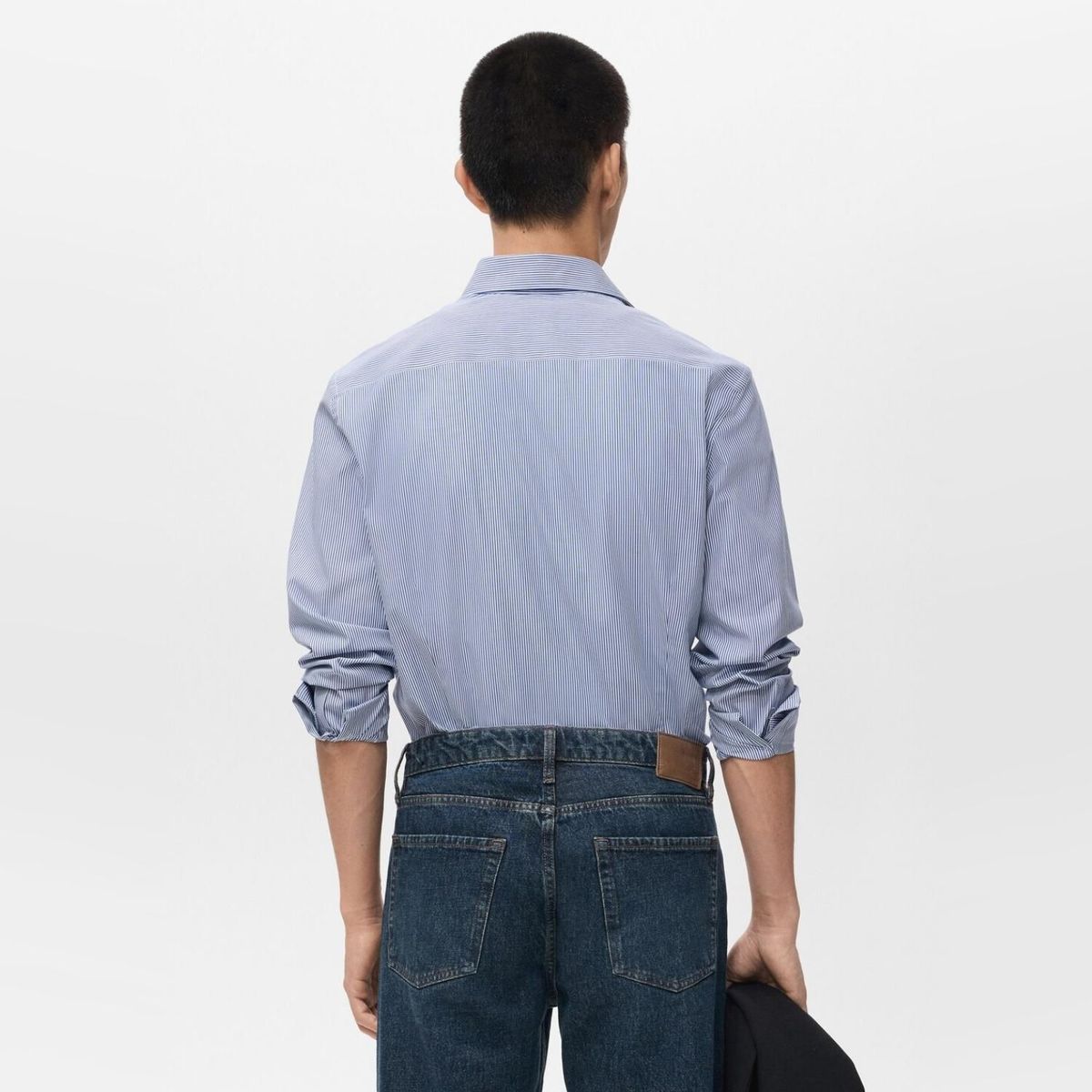 MANGO MAN - Camisa 100% Algodón Rayas Slim Fit Hombre Mango Man