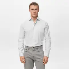 MANGO MAN - Camisa 100% Algodón Rayas Slim Fit Hombre
