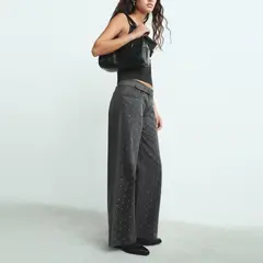 MANGO TEEN - Jeans Strass Cristales Mujer