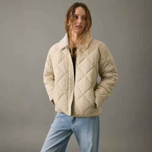 MANGO TEEN - Chaqueta Acolchada Bolsillos Mujer