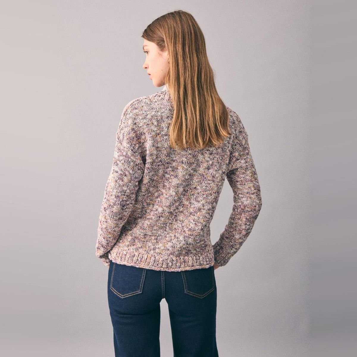 MANGO TEEN - Sweater Jaspeado Mujer Mango Teen