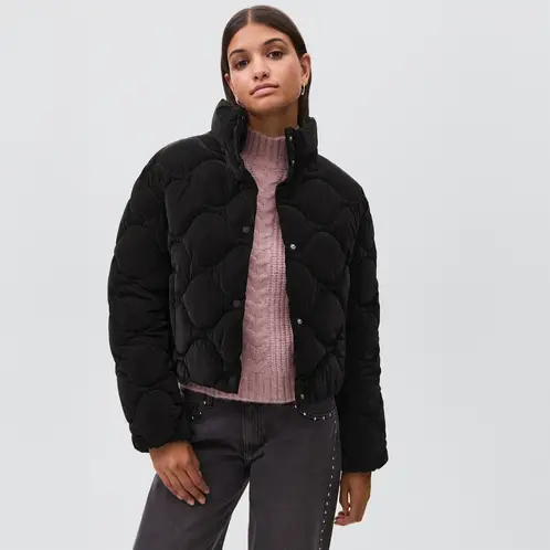 MANGO TEEN - Parka Acolchado Efecto Encerado Mujer