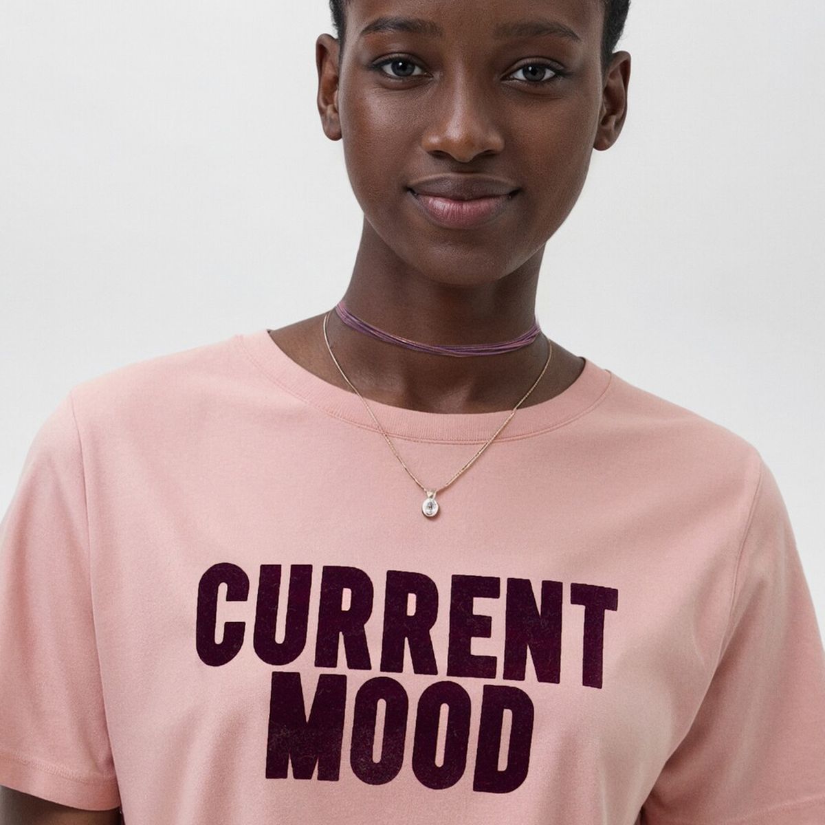 MANGO TEEN - Polera Estampada Manga Corta Mujer Mango Teen