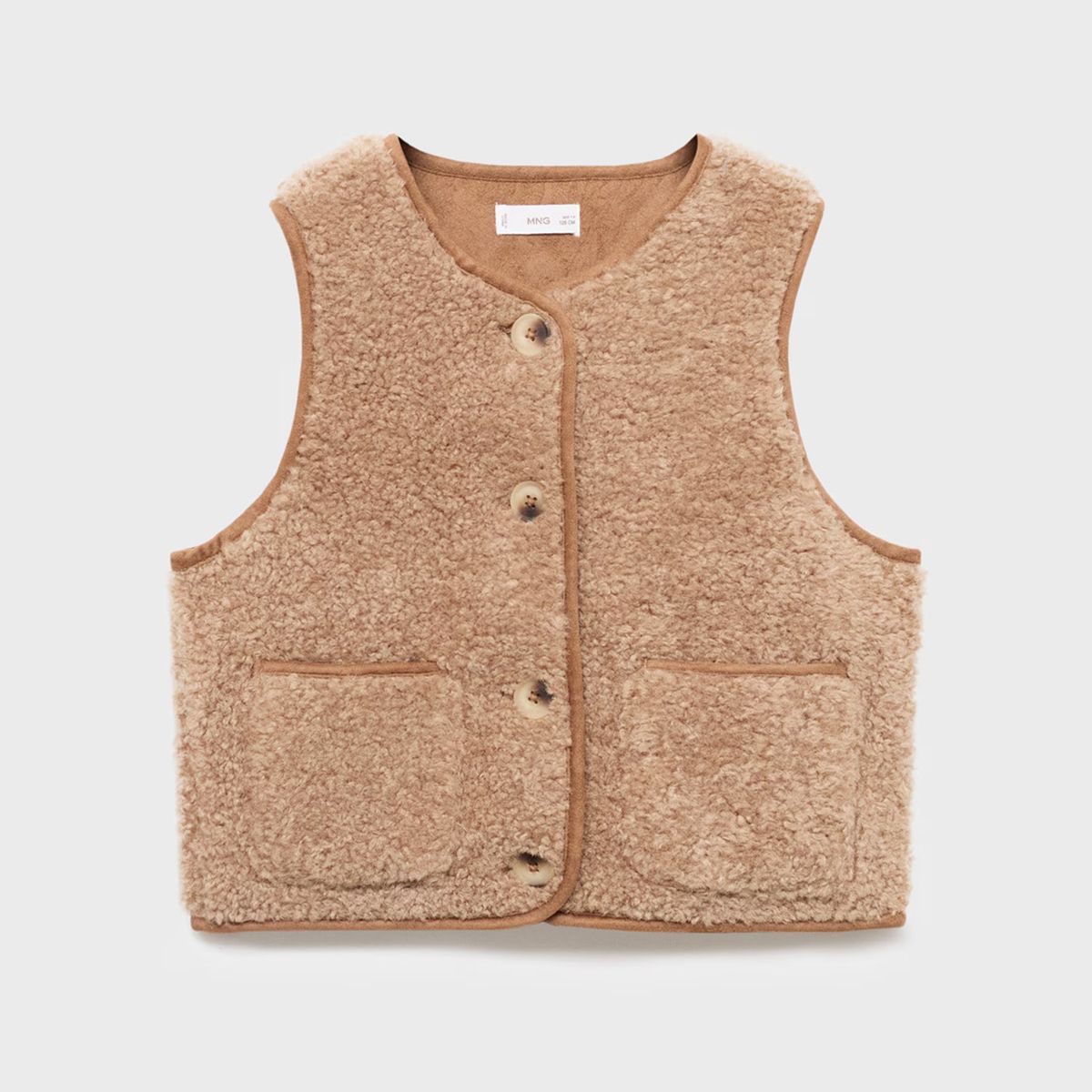 MANGO KIDS - Chaleco Borreguito Niña Mango Kids