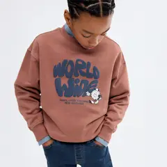 MANGO KIDS - Polerón Algodón Estampada Niño