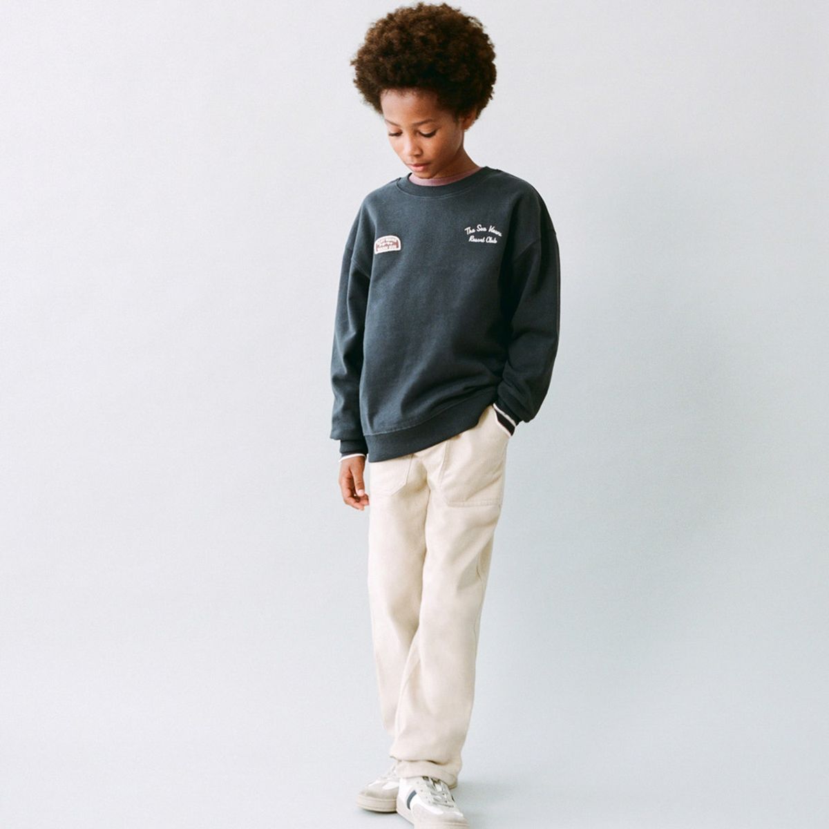 MANGO KIDS - Polerón Algodón Bordado Niño Mango Kids