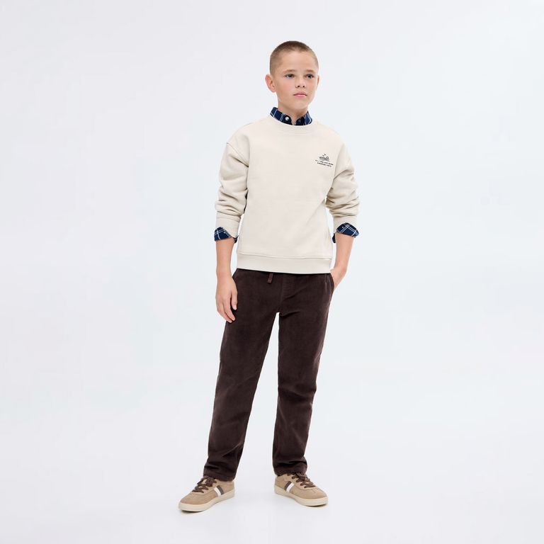 MANGO KIDS Polerón Algodón Bordado Niño