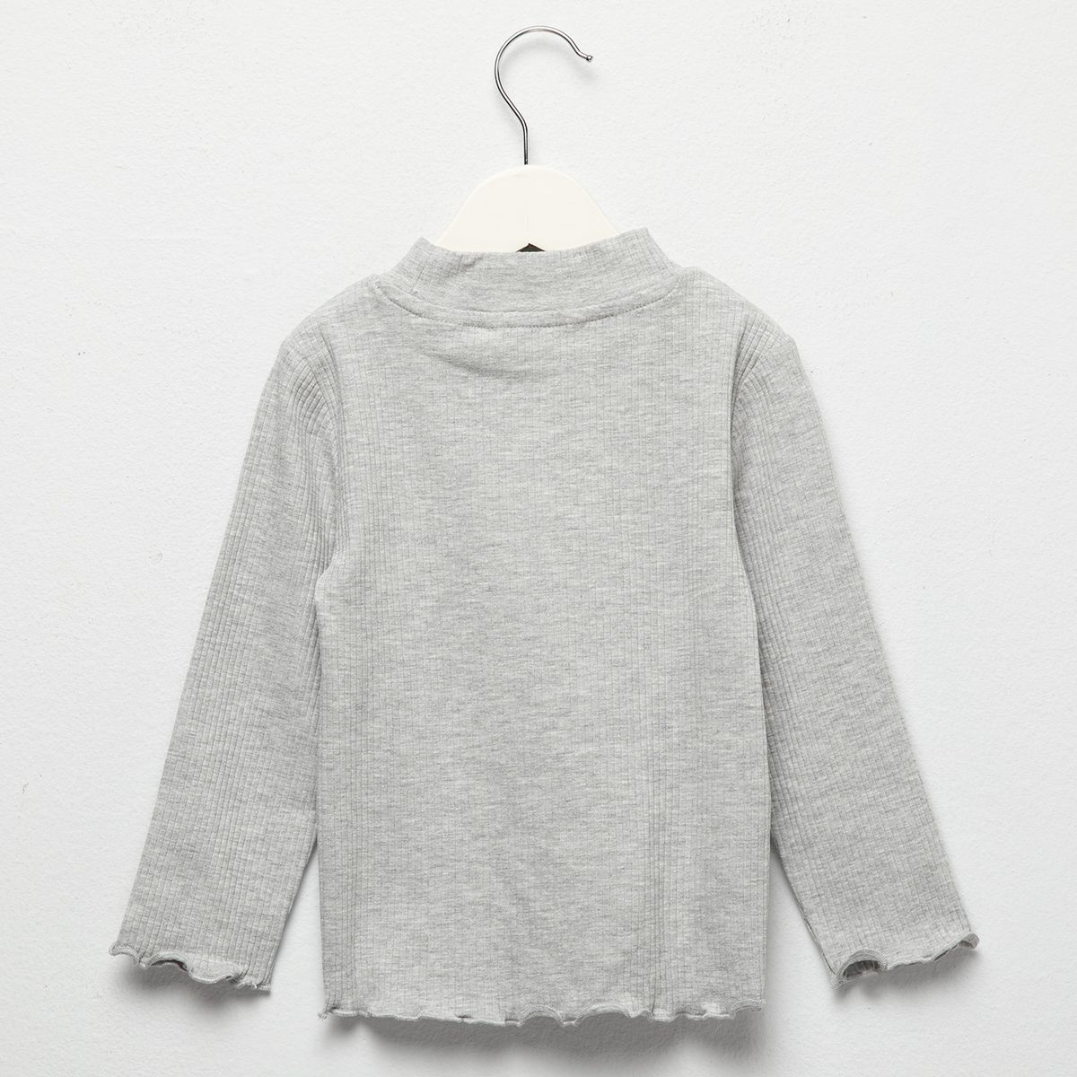 MANGO KIDS - Polera Canalé Cuello Alto Bebé Niña Mango Kids