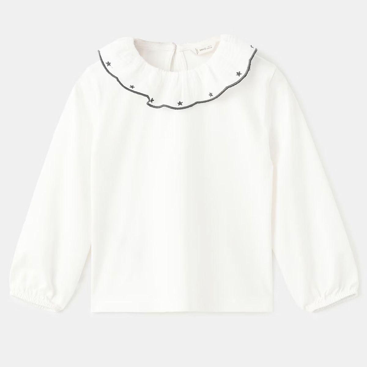 MANGO KIDS - Polera Algodón Bordado Estrellas Bebé Niña Mango Kids