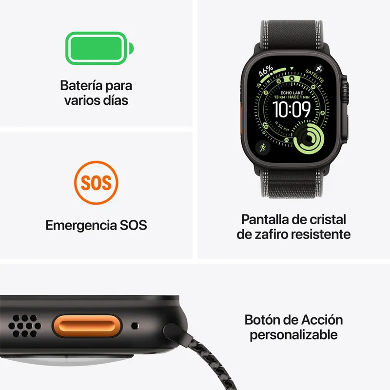 APPLE Apple Watch Ultra (Gps+Cellular)-Titanio 49mm Talla L