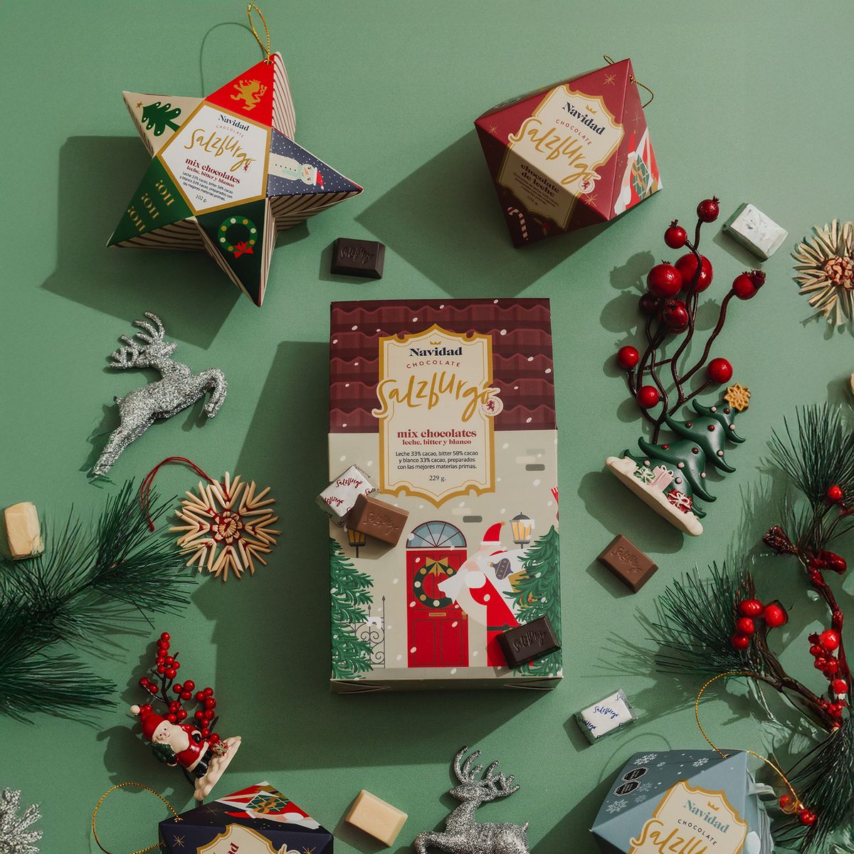 SALZBURGO - Casa Mix Chocolate de Leche 229G Navidad Salzburgo