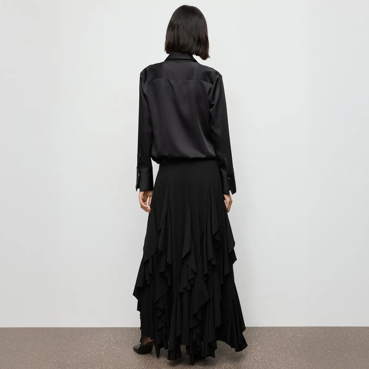 MANGO - Blusa Fluida Satinada Mujer Mango