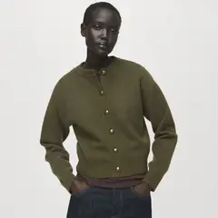 MANGO - Cárdigan Punto Grueso Botones Mujer