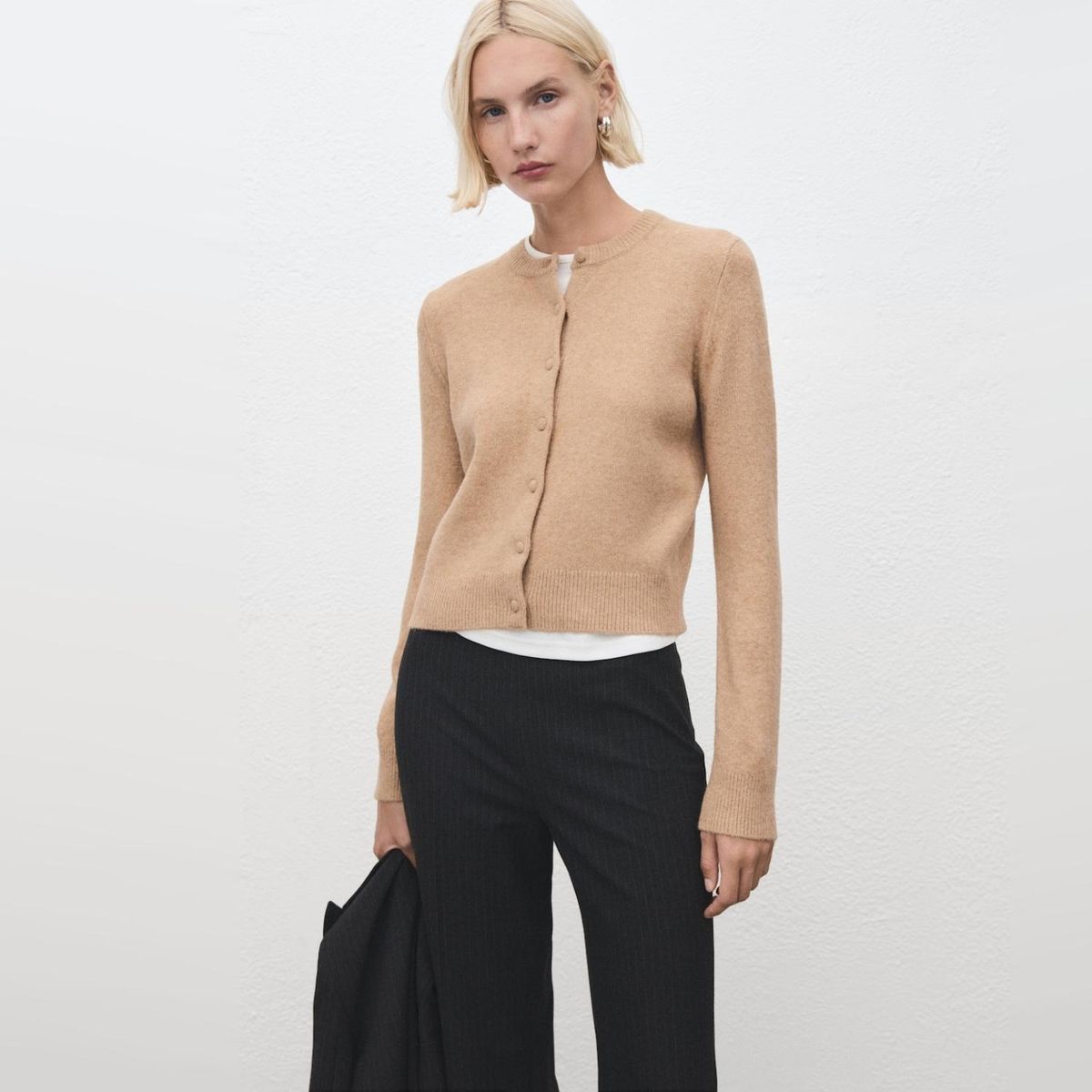 MANGO - Cárdigan Punto Botones Mujer Mango